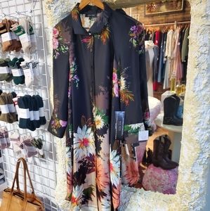 NEW rickie freeman for teri jon printed maxi